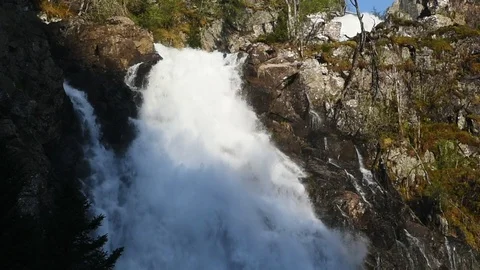 Espelandsfossen waterfall Stock Footage 92841421