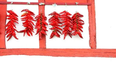 Espelette peppers Foto stock