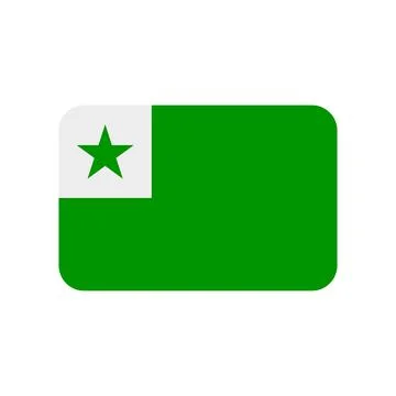 Esperanto flag vector icon on white background Stock Illustration