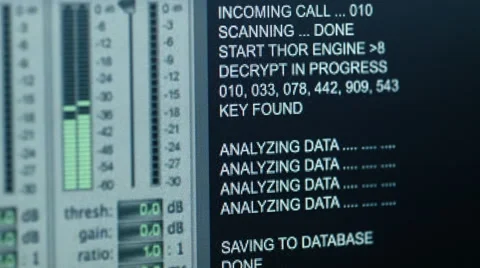 Espionage facility code close up Stock Footage 40100617