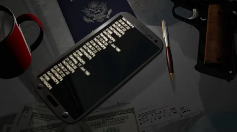 Espionage program scans smartphone - 4k Ultra HD Stock Footage 41753173