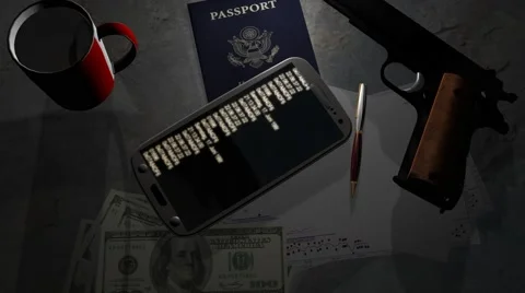 Espionage program scans smartphone - 4k Ultra HD Stock Footage 41753621