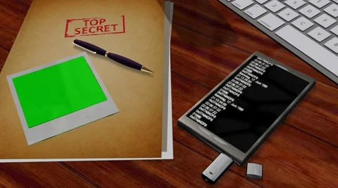 Espionage program scans smartphone - green screen -  4k Ultra HD Video stock 41804864