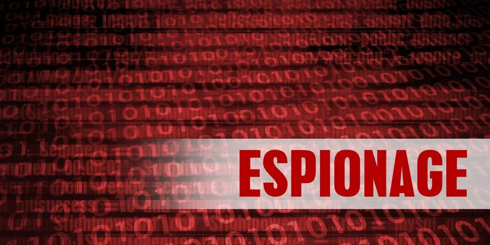 Espionage Security Warning 库存插图