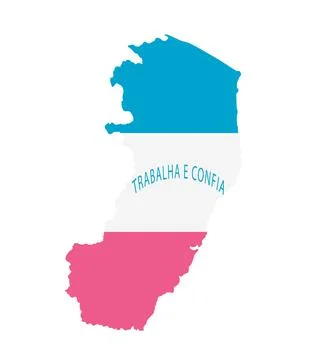 Espirito Santo map flag vector silhouette illustration isolated Stock Illustration