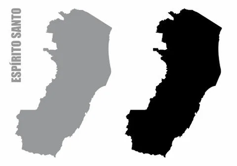 Espirito Santo State silhouette maps Stock Illustration