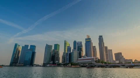 Esplanade Time Lapse Nightfall Stock Footage 11895830