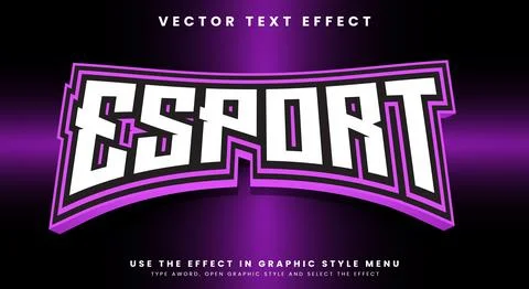 Esport 3D editable Text Effect Template 스톡 일러스트