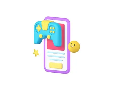 Esport digital gaming smartphone application technology 3d icon realistic v.. Stock Illustration