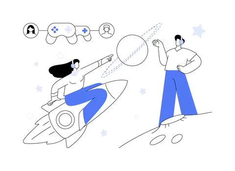 ESports collaboration abstract concept vector illustration. Stock Illustration