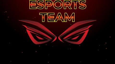 Esports logo red gradient green screen background Stock Footage 292463793