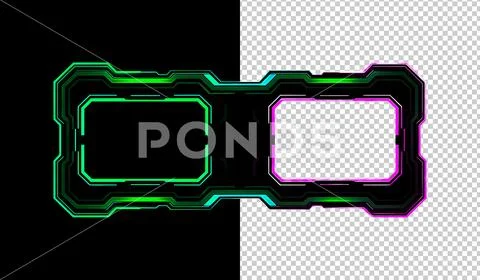 Esports versus overlay, retro sci fi battle frame for streaming and gaming PSD Template