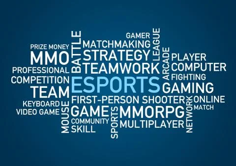 ESports words Stock Illustration