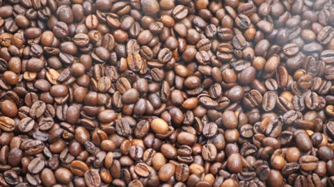 Espresso beans Dark roast Medium roast Coffee beans. roasted coffee beans Stock Footage 293095016