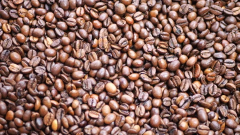 Espresso beans Dark roast Medium roast Coffee beans. roasted coffee beans Stock Footage 293095031