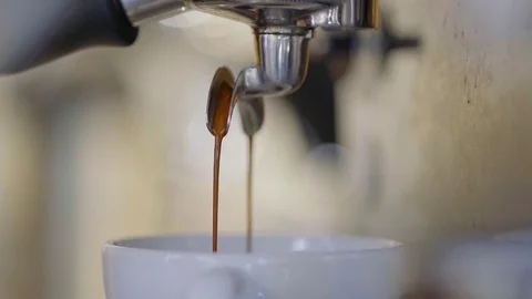 Espresso being prepared Stock Footage 96177694