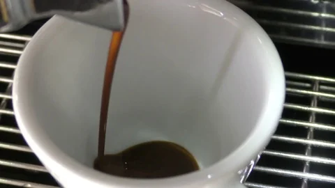 Espresso brewing closeup Stock Footage 80059744