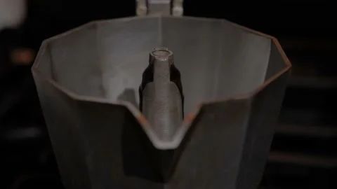 Espresso Brewing Macro Slow Motion Video stock 220792375