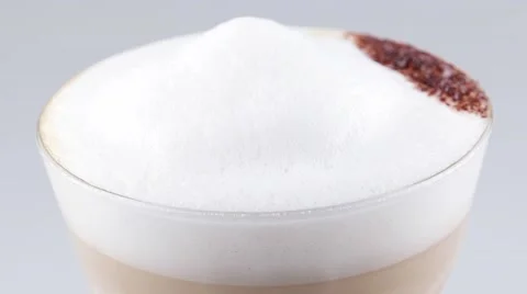 Espresso coffee cocktail with milk Stock Footage 53572282