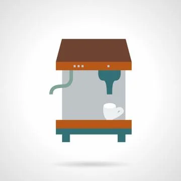 Espresso coffee machine flat vector icon Stock Illustration