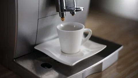 Espresso from the coffee machine Stock Footage 97793479
