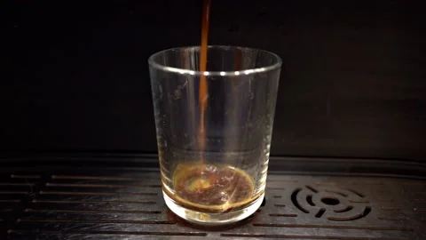 Espresso coffee machine making fresh coffee Video stock 156327439