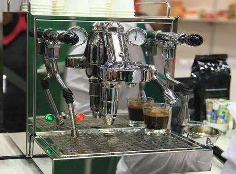 Espresso coffee machine Stock Photos