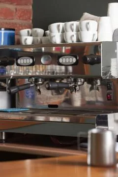 Espresso coffee machine Stock Photos