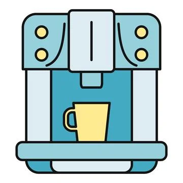 Espresso coffee machine preparing a hot beverage Stock Illustration