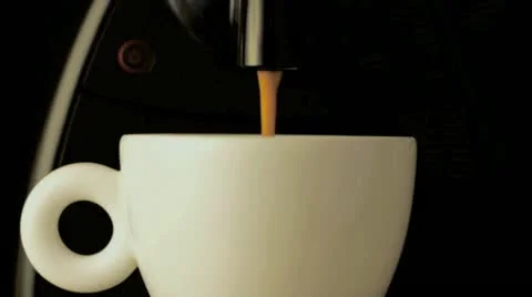Espresso cup filled Stock Footage 20441502