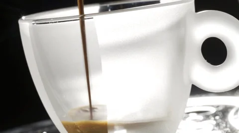 Espresso cup filling Stock Footage 36262286