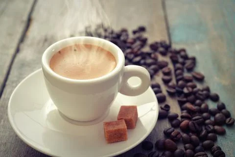 Espresso in cup Stock Photos