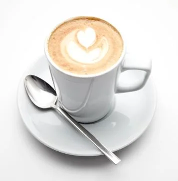 Espresso Cup with Spoon Stock Photos