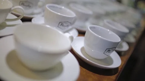 Espresso Cups Stock Footage 83861433