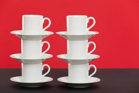 Espresso cups stocked Stock Photos