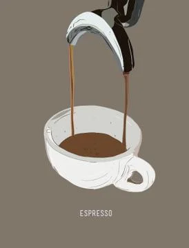 Espresso double shot Stock Illustration