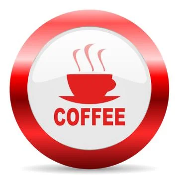 Espresso glossy web icon Stock Illustration