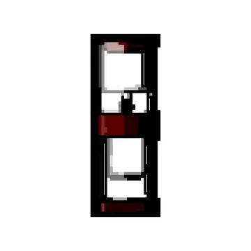 Espresso ice drip coffee game pixel art vector illustration Illustrazione stock