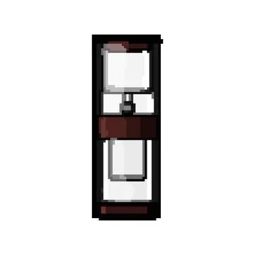 Espresso ice drip coffee pixel art vector illustration Stock Illustration