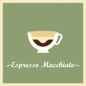 Espresso Macchiato Stock Illustration