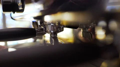 Espresso machine and cup close-up Stock Footage 87755593