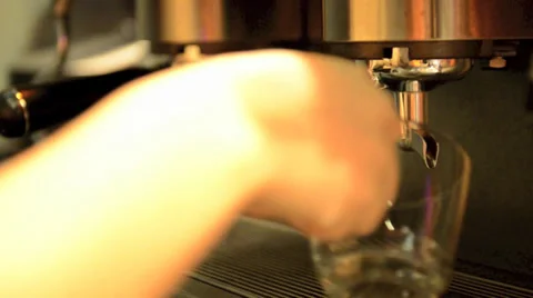 Espresso machine brewing a coffee espresso Stock Footage 27843006