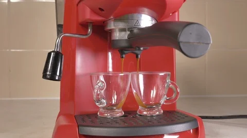 Espresso machine Stock Footage 126951563