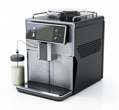 Espresso machine isolated on white background. 3D illustration Stock Illustration