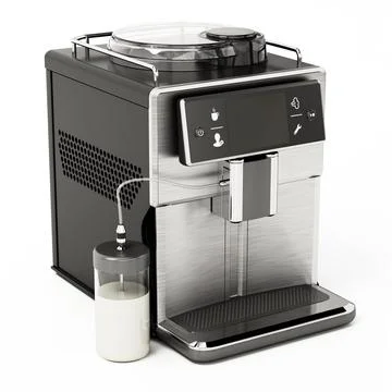 Espresso machine isolated on white background. 3D illustration Stock Illustration