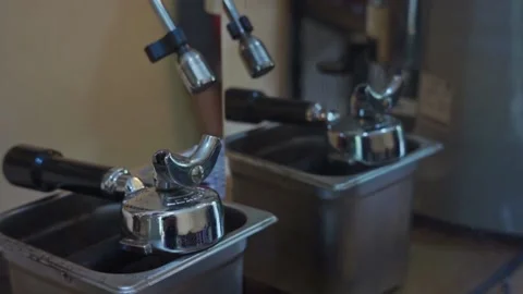 Espresso machine. Only the machine view. Stock Footage 153203024