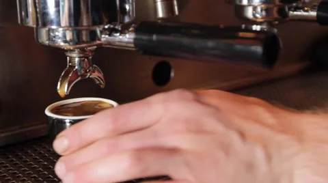 Espresso Machine Pour Finish 스톡 동영상 61947393