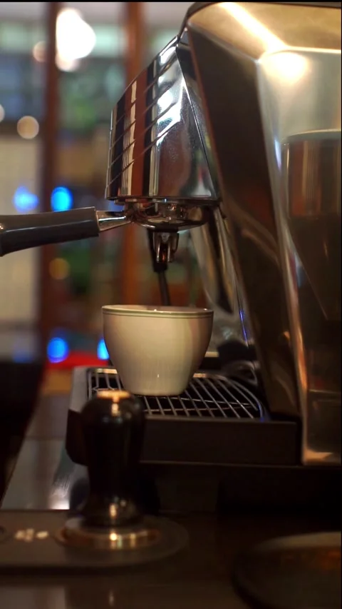 Espresso Machine Pouring Espresso Stock Footage 274922473
