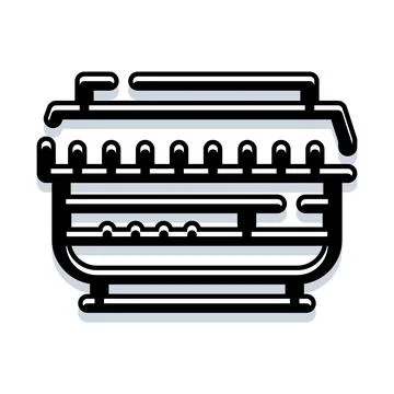 Espresso machine preparing fresh coffee beverage icon Illustration