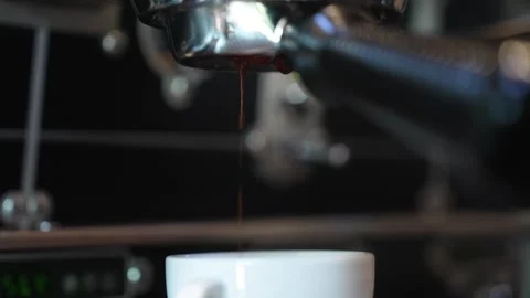 Espresso Machine Ready for Extraction Stock Footage 323189047